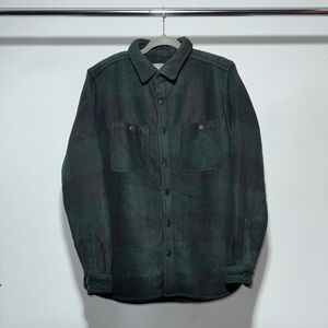 Berkley Jensen Men's Green Sherpa Shirt Jacket Size L